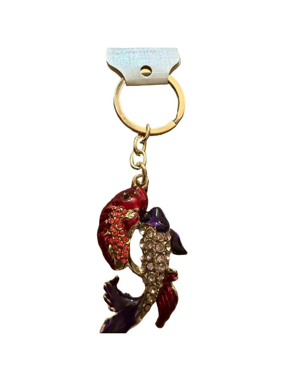 Fashion Jewelry Red and Purple Fish Keychain